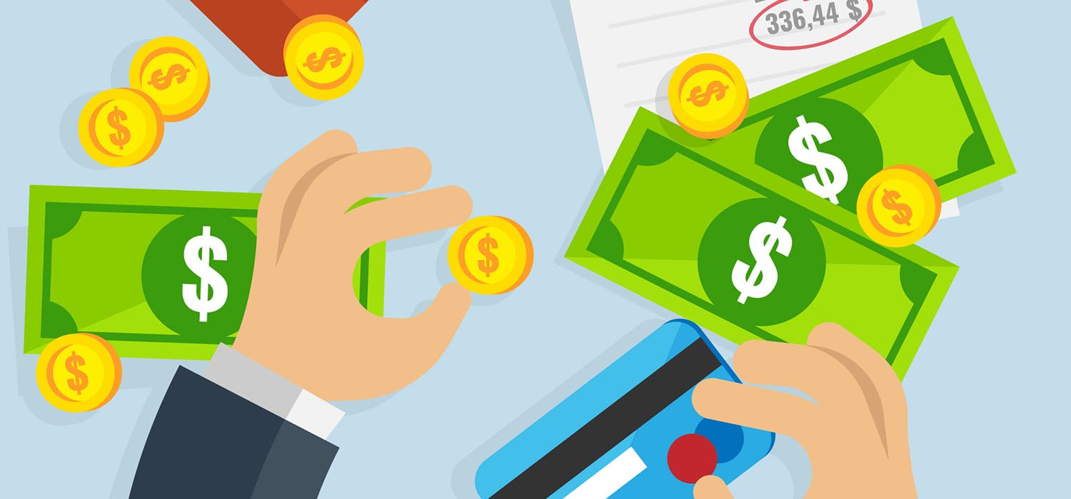 Ilustração sobre organização financeira e controle de gastos